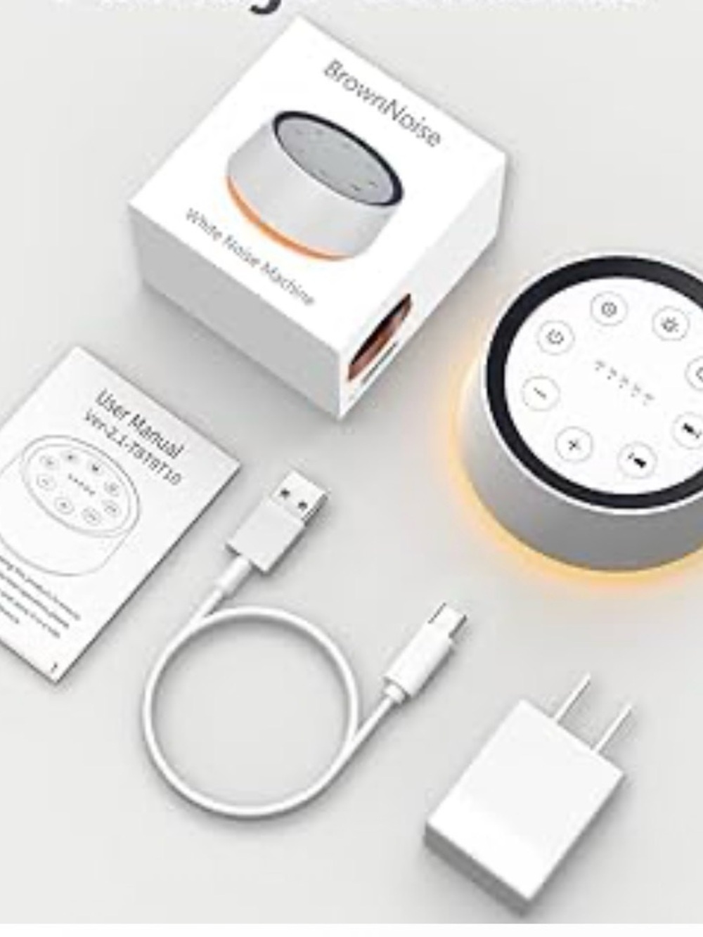 Compact White Sound Machine with Touch Controls